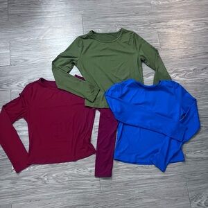 Free State Long Sleeve Tops - Olive, Burgundy, and Cobalt